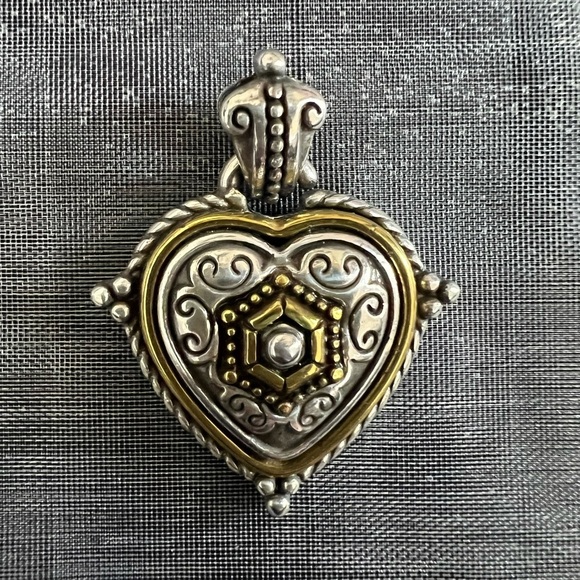 Brighton Silver and Gold Heart Pendant - Picture 1 of 3